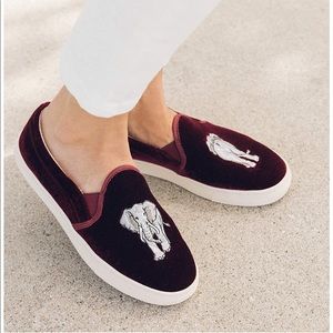 Brand new Soludos slip-on sneakers with elephants!